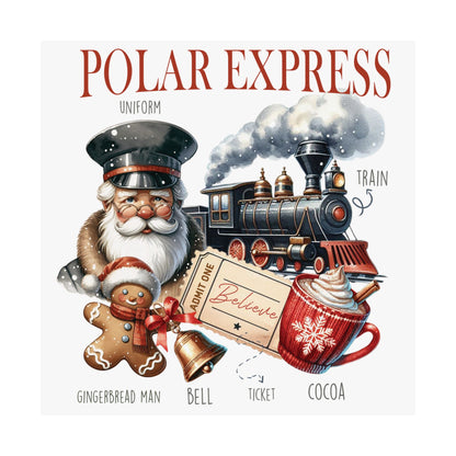 Polar Express Theme Christmas Winter Poster Wall Art in 3 Sizes