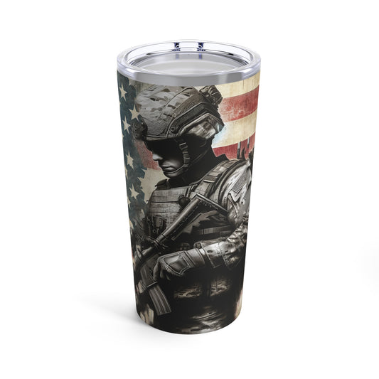 Patriotic Military USA Tumbler 20oz