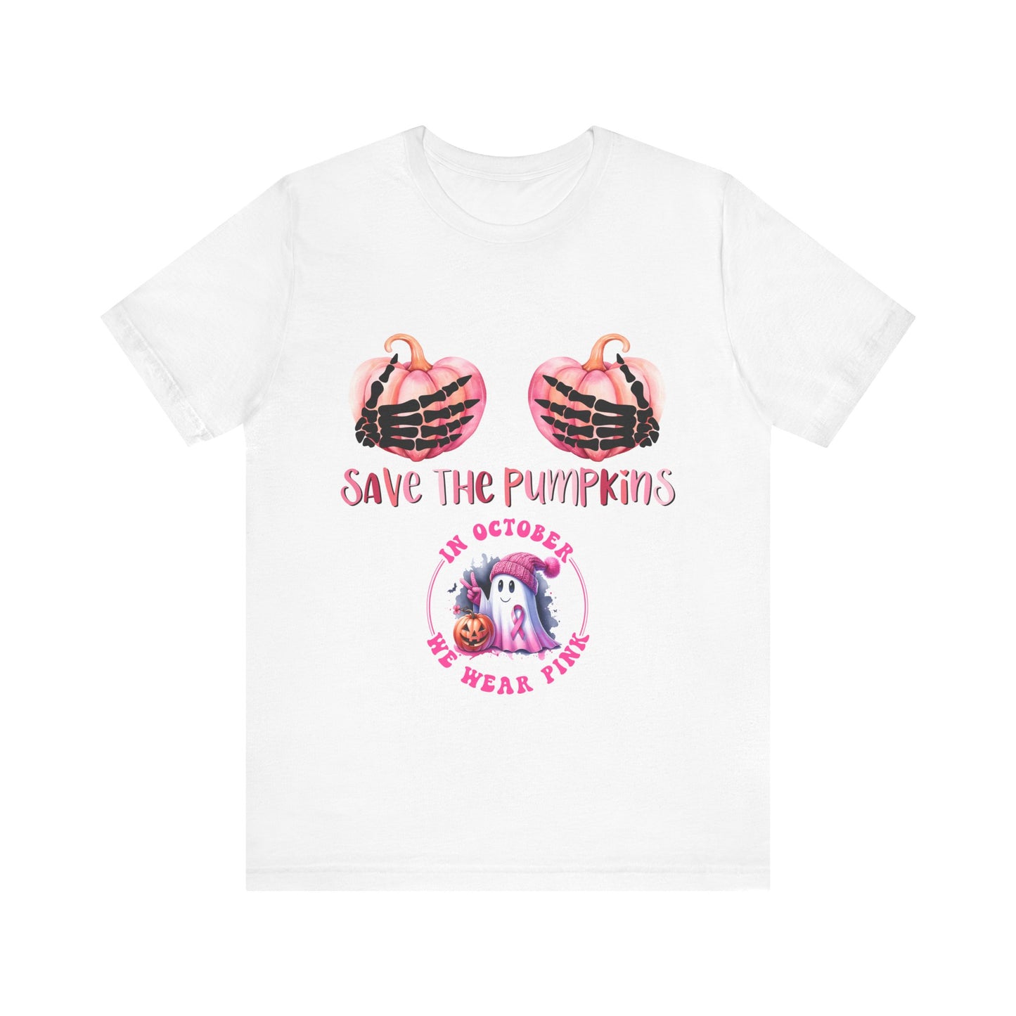 Save The Pumpkins Breast Cancer Awareness Short Sleeve Tee