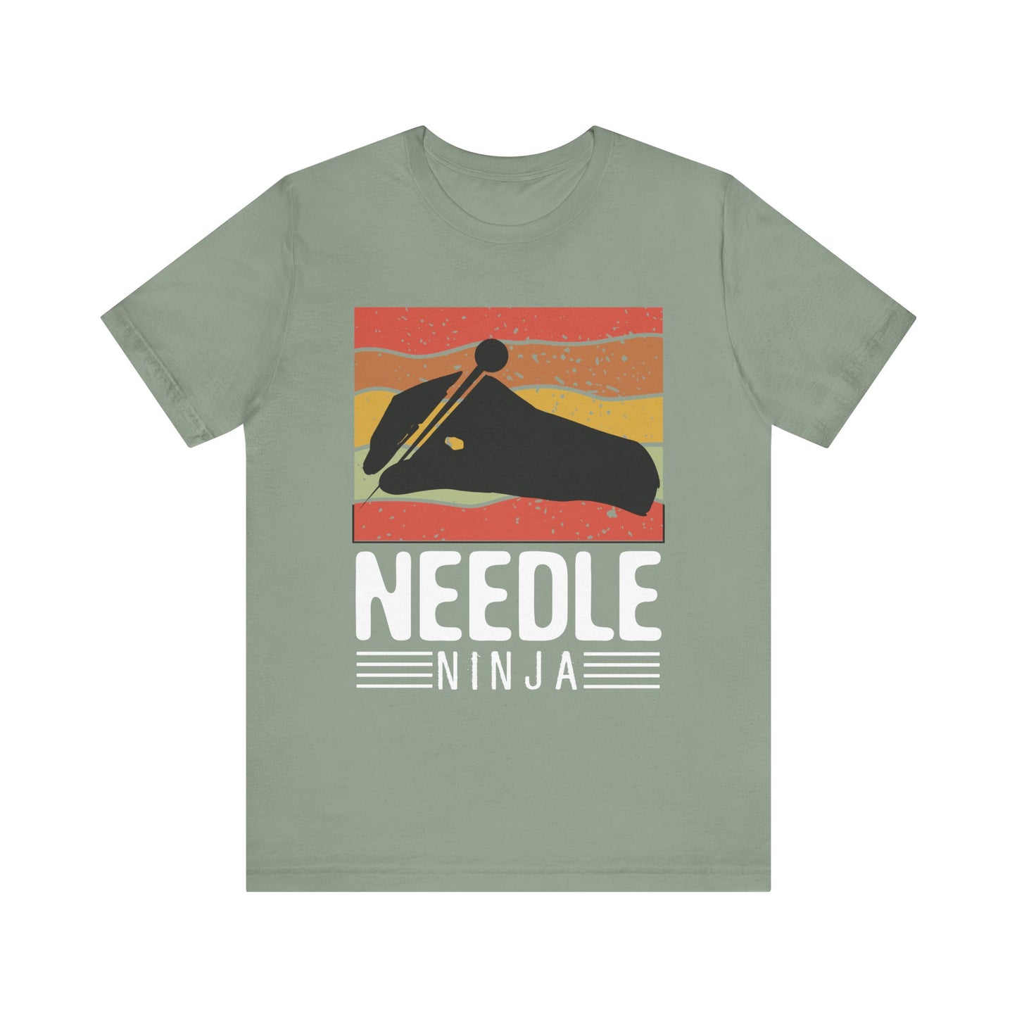 Needle Ninja Acupuncturist Two Sided Print Short Sleeve Tee