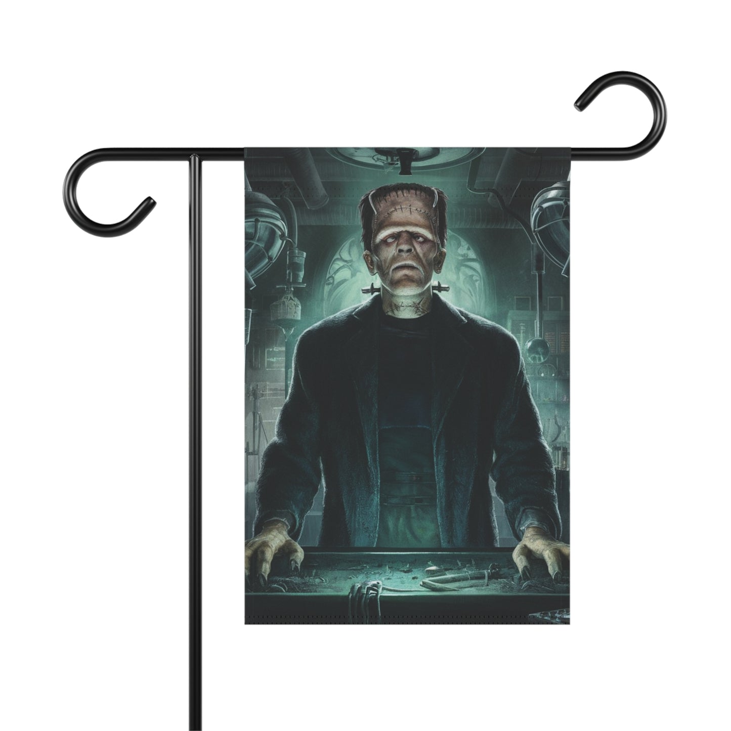 Frankenstein in the Laboratory Halloween Garden & House Banner