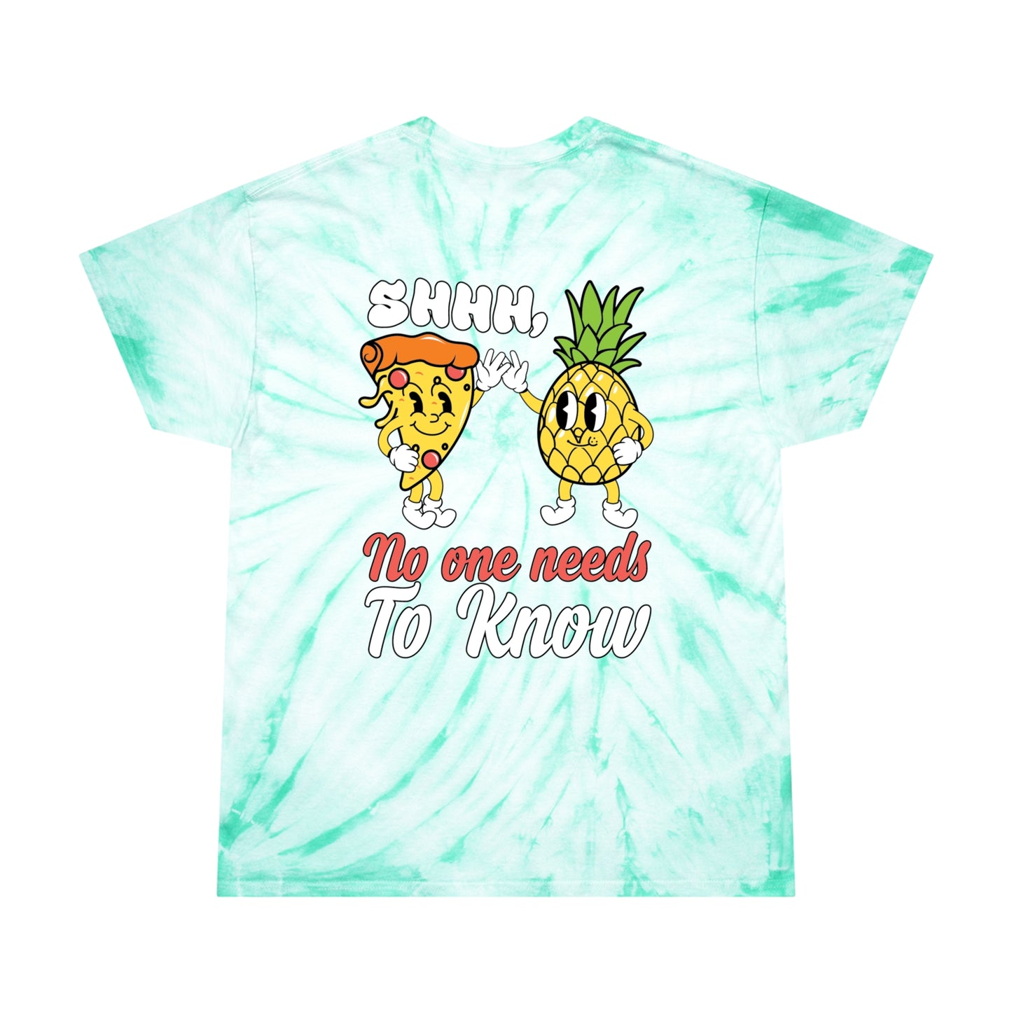 Pineapple Pizza Lovers Tie-Dye T-Shirt – Double-Sided Design