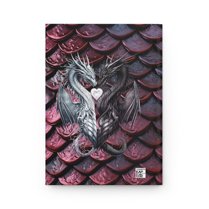 Shades of Crimson Dragon Scales Hardcover Journal