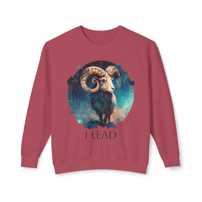 Aries Vibes Unisex Lightweight Crewneck Sweatshirt