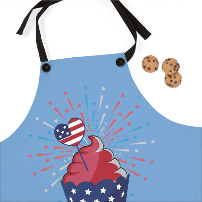 Cupcake Sparkler Oh My Stars USA Patriotic Apron