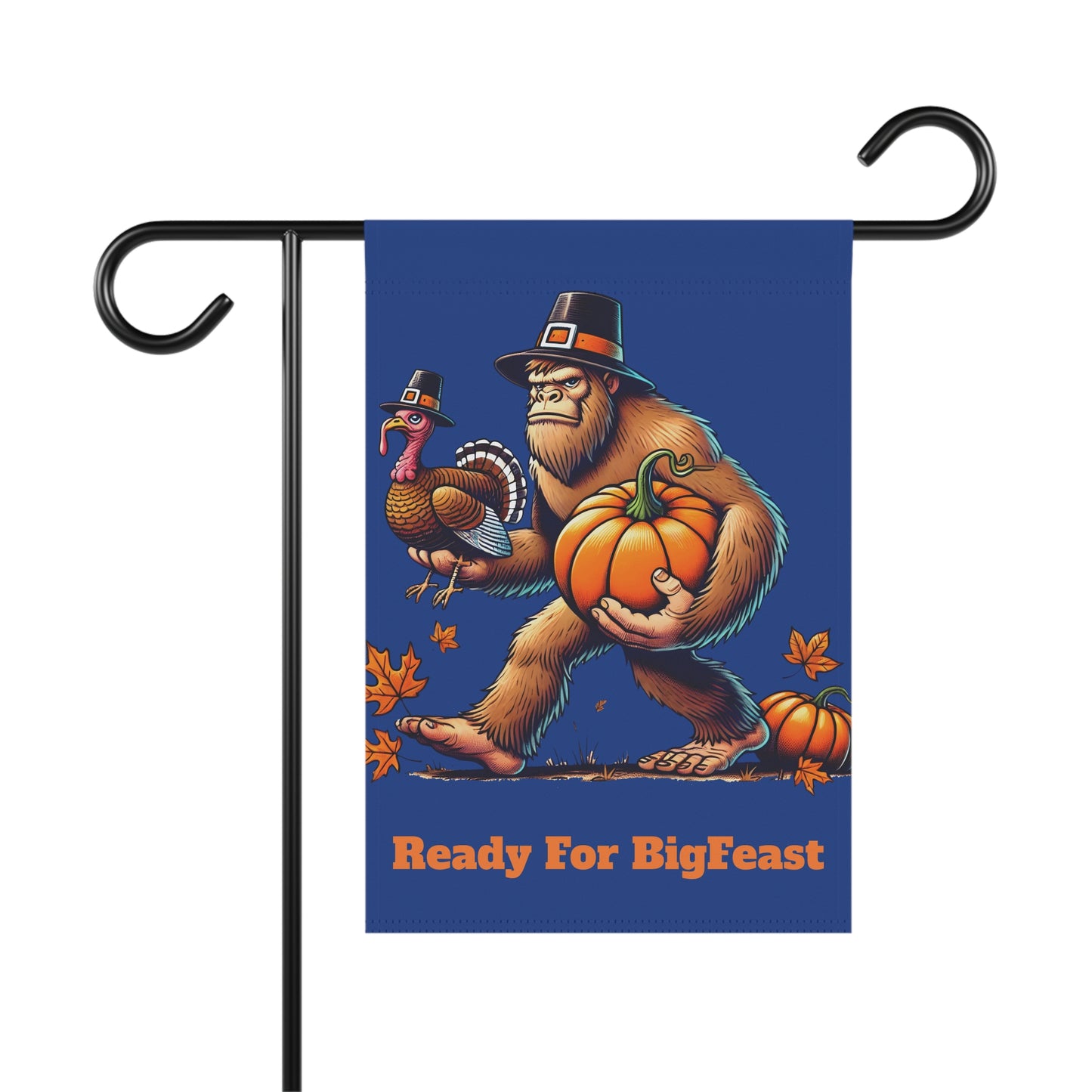 Bigfoot Bigfeast Thanksgiving Garden Banner Flag