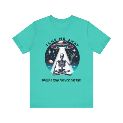 Take Me Away Alien Spaceship Unisex Short Sleeve Tee