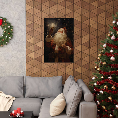 Santa's Wonder Christmas Poster Wall Art in 4 Sizes