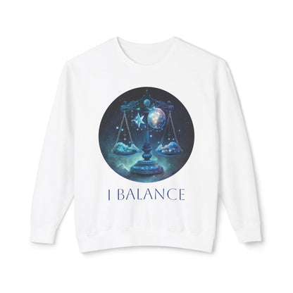 Libra Vibes Unisex Lightweight Crewneck Sweatshirt