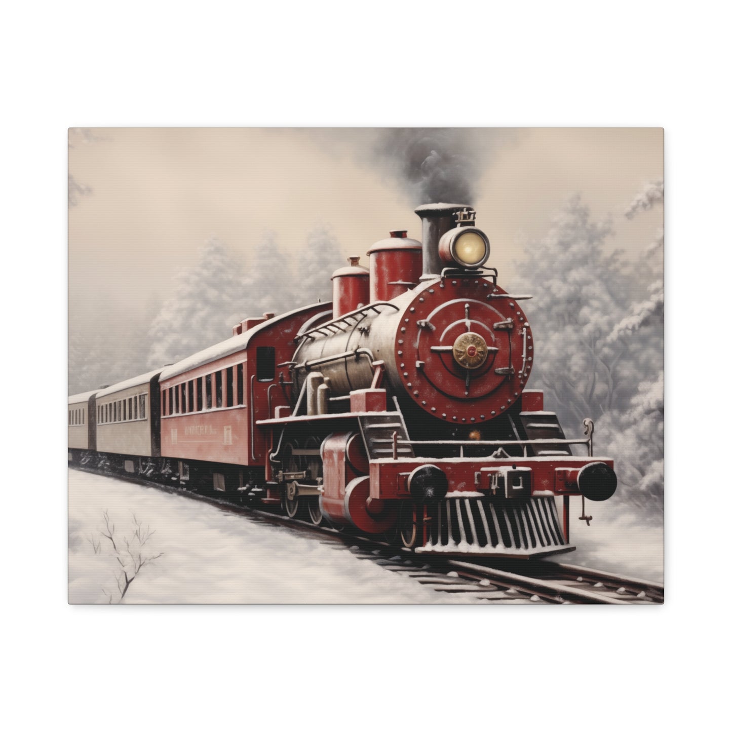 Christmas Express Train: Winter Wonderland Journey Matte Canvas