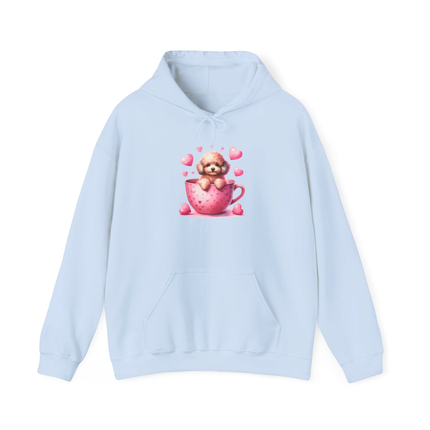 Poodle Puppy Love in a Teacup Unisex Hoodie