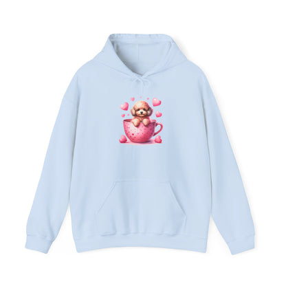 Poodle Puppy Love in a Teacup Unisex Hoodie