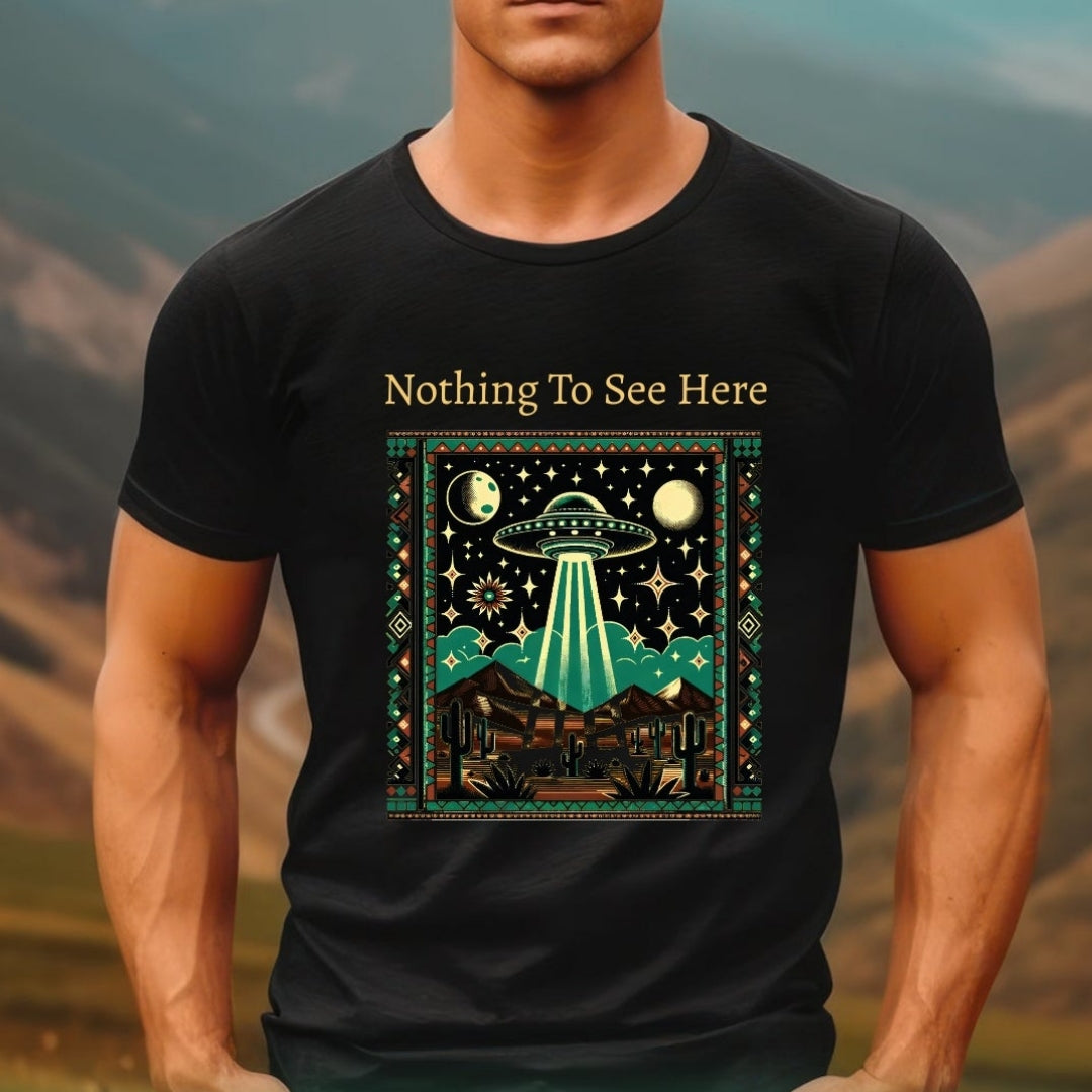 Desert UFO Saucer Vintage Look Unisex Short Sleeve Tee