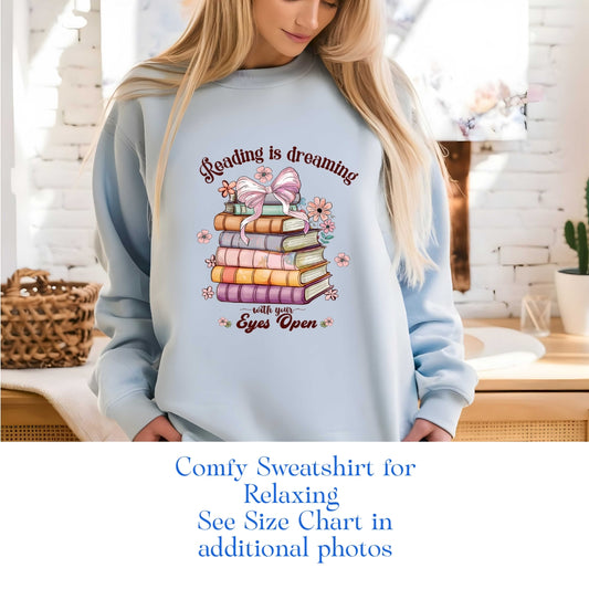 Reading is Dreaming Lightweight Crewneck Sweatshirt